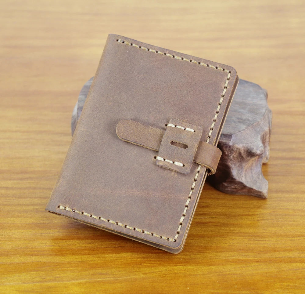Luxury Handmade Genuine Leather Card Wallet Men Credit Card holder Women ID Sleeve Name Card Holder Cowhide Business Card Case