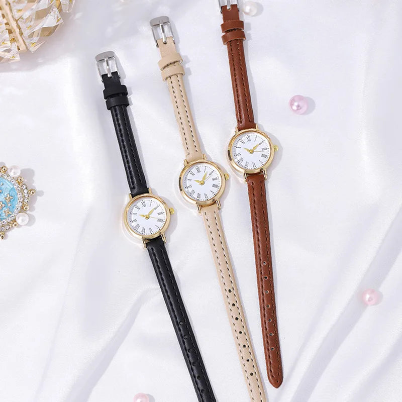 Fashion Small Women Watches Casual Leather Band Quartz Wristwatches Reloj Mujer Girls Clock Gift
