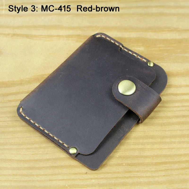 Luxury Handmade Genuine Leather Card Wallet Men Credit Card holder Women ID Sleeve Name Card Holder Cowhide Business Card Case