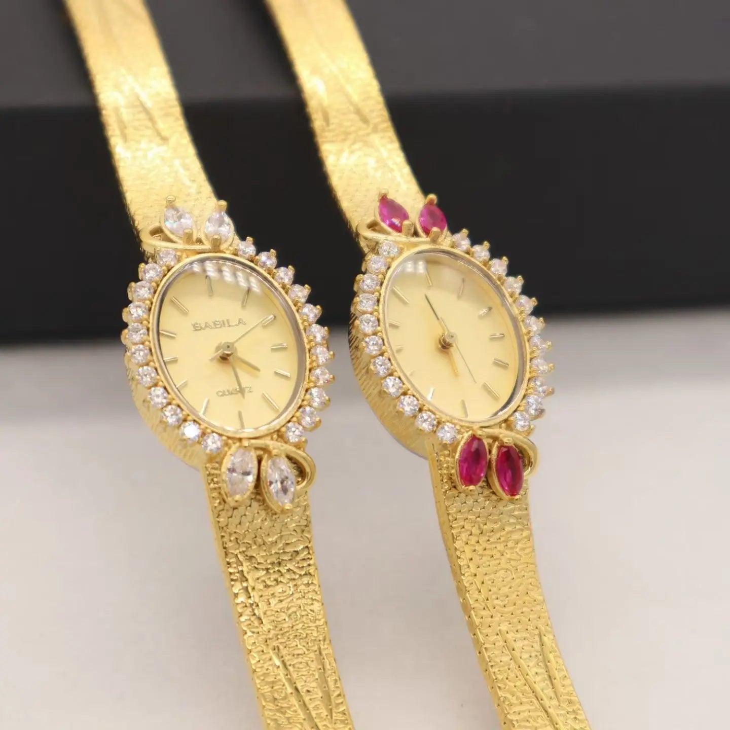 Women Watch for Girls Quartz Reloj Mujer Sliver Gold Diamond Orologio Ladies Vintage Oval Wristwatch Stainless Steel Band Clock