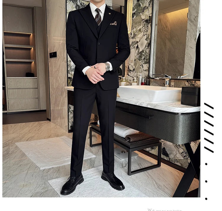 Men’s Slim-Fit Three-Piece Suit