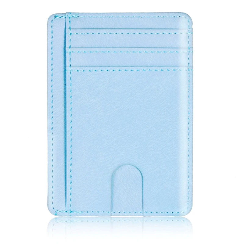 RFID Blocking Wallet Business Card Cover for Case Super Thin Men Leather Credit Card Holder