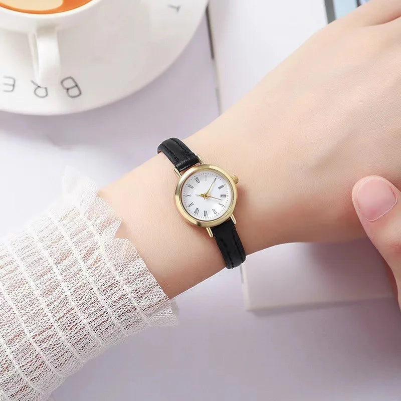 Fashion Small Women Watches Casual Leather Band Quartz Wristwatches Reloj Mujer Girls Clock Gift