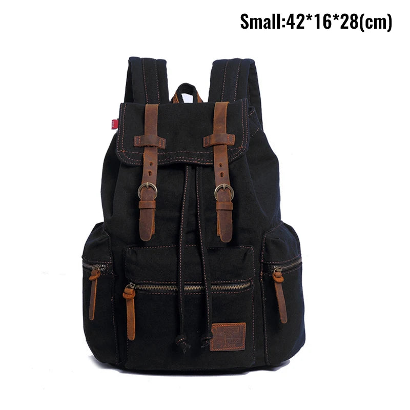 MARKROYAL Canvas Retro Men's Bag Backpack Suitable 14 Inch Laptop Bag Vintage 36-55L Wear-resistant Backpack Coffee Dripshipping
