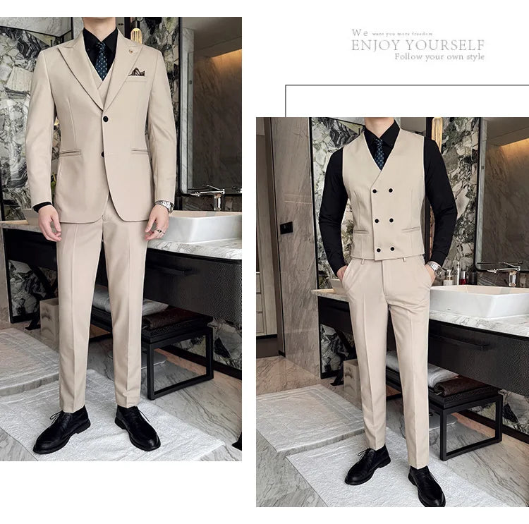 Men’s Slim-Fit Three-Piece Suit