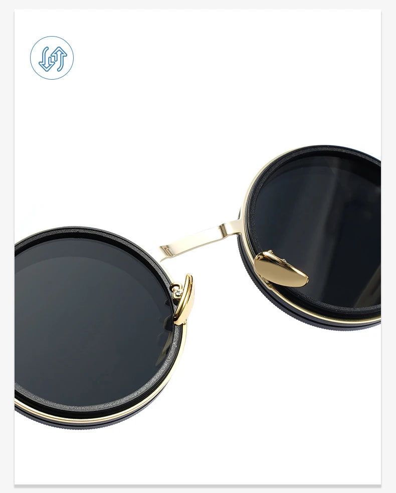 Polarized Round Sunglasses ND9 Adjustable Dimming Sun Glasses Men Women Retro Punk Men's Fishing Eyeglasses Outdoor Shades UV400