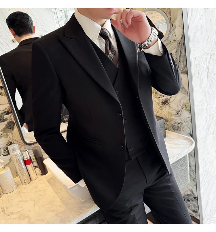 Men’s Slim-Fit Three-Piece Suit