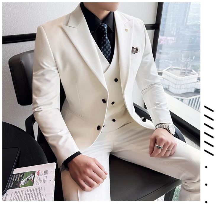 Men’s Slim-Fit Three-Piece Suit