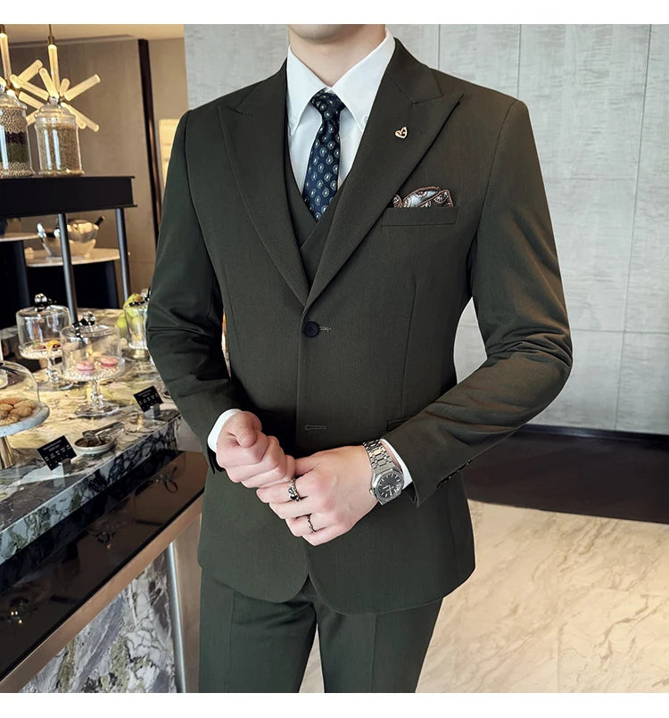 Men’s Slim-Fit Three-Piece Suit