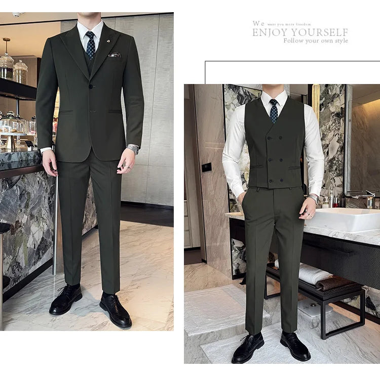 Men’s Slim-Fit Three-Piece Suit