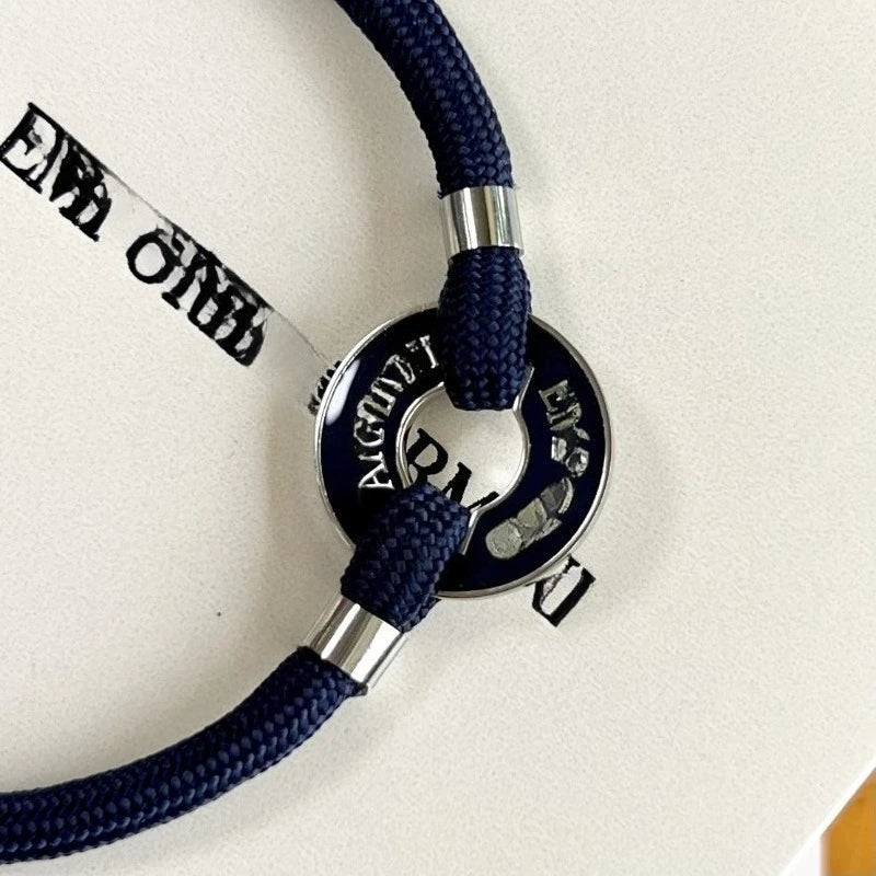 Simple Fashion Circle Tag Rope Bracelet