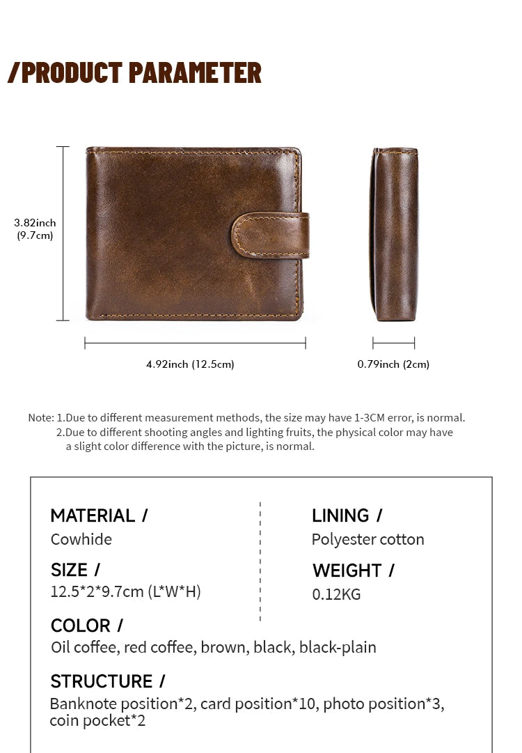 WESTAL RFID Designer Wallet Men Genuine Leather RFID Wallet Front Coin Pocket Purse Money Bag Leather Card Holder Wallet for Men
