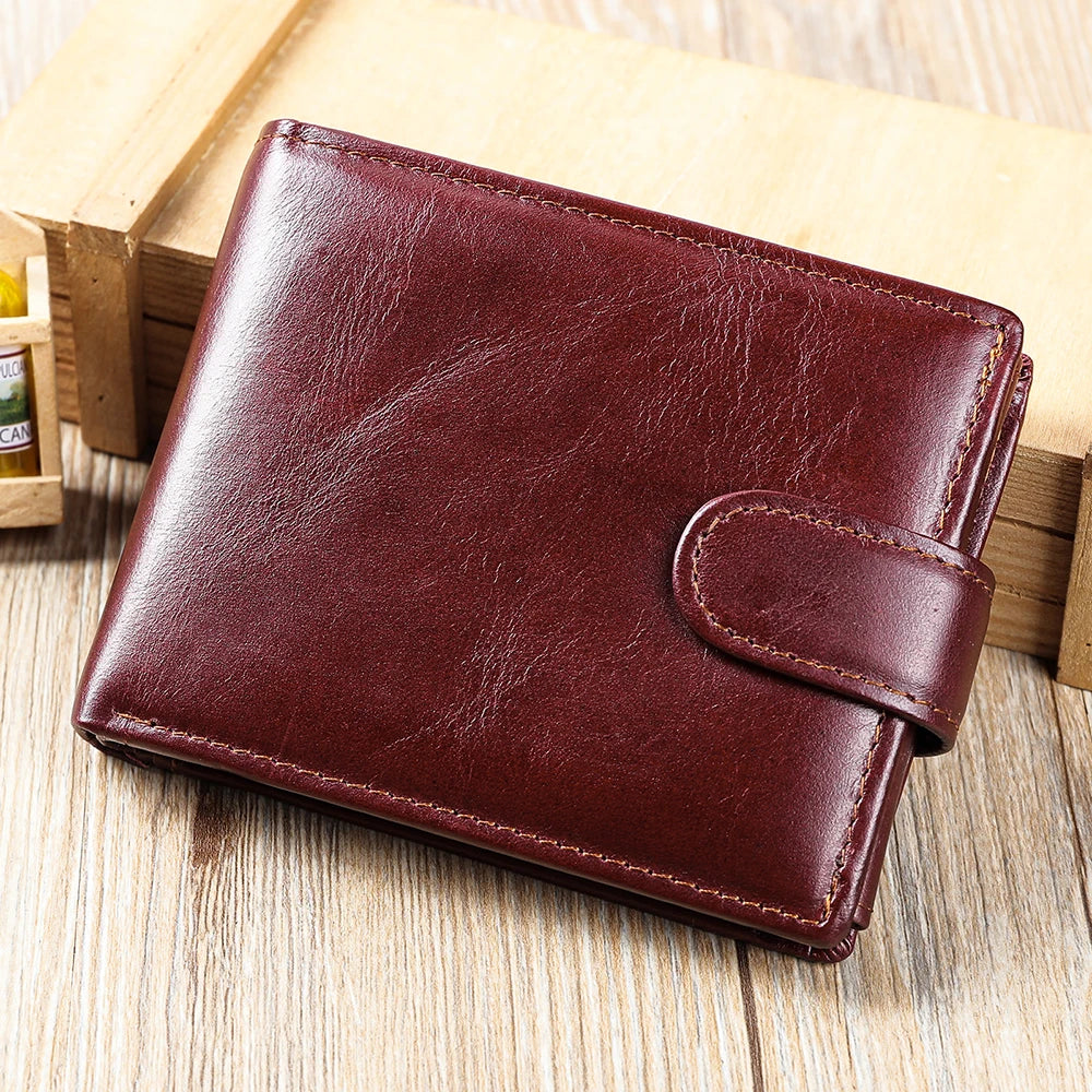 WESTAL RFID Designer Wallet Men Genuine Leather RFID Wallet Front Coin Pocket Purse Money Bag Leather Card Holder Wallet for Men
