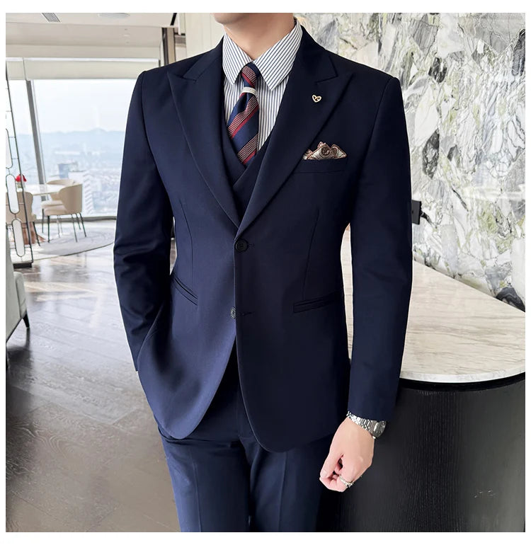 Men’s Slim-Fit Three-Piece Suit