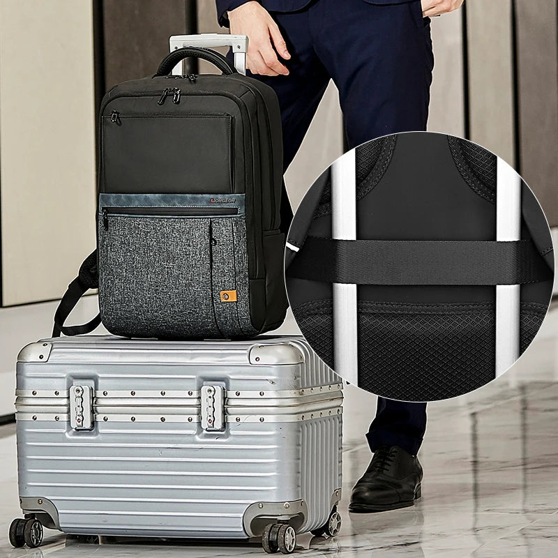 Large-capacity student backpack, casual backpack, Oxford material, new men's backpack, simple multi-functional bag