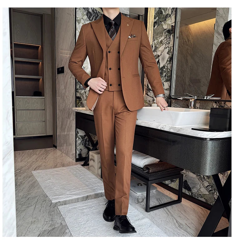 Men’s Slim-Fit Three-Piece Suit