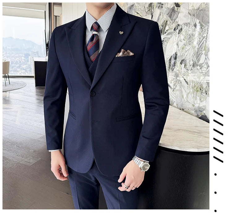 Men’s Slim-Fit Three-Piece Suit
