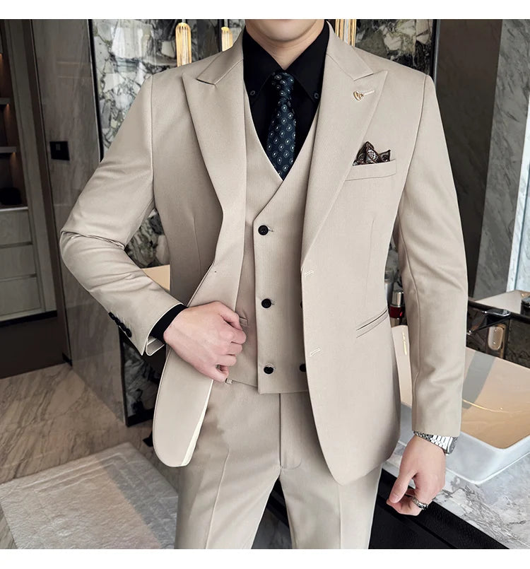 Men’s Slim-Fit Three-Piece Suit