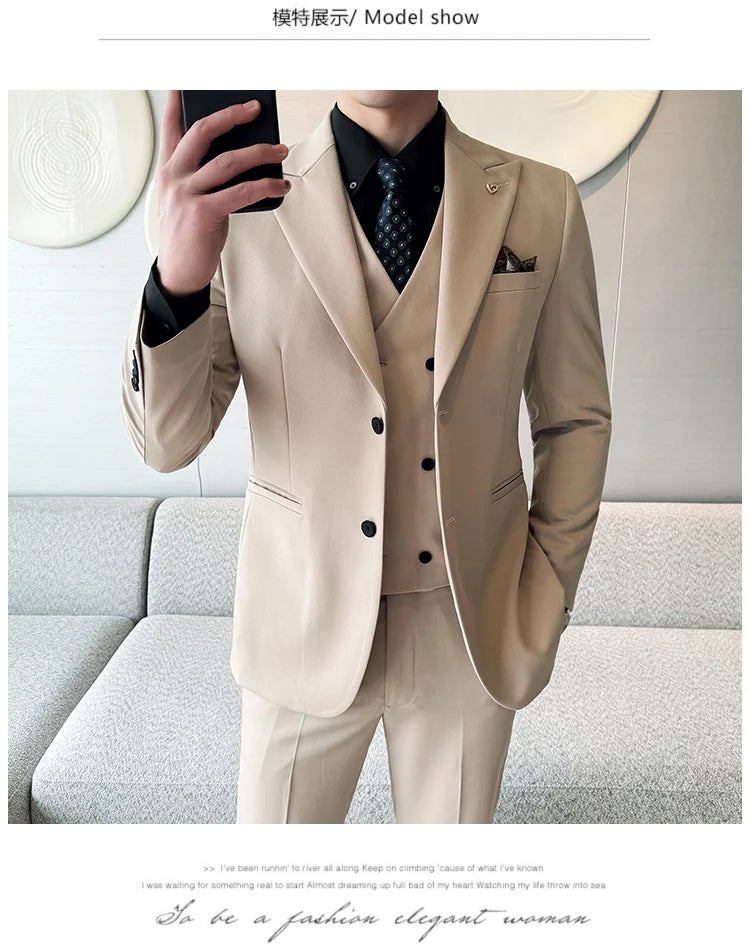 Men’s Slim-Fit Three-Piece Suit