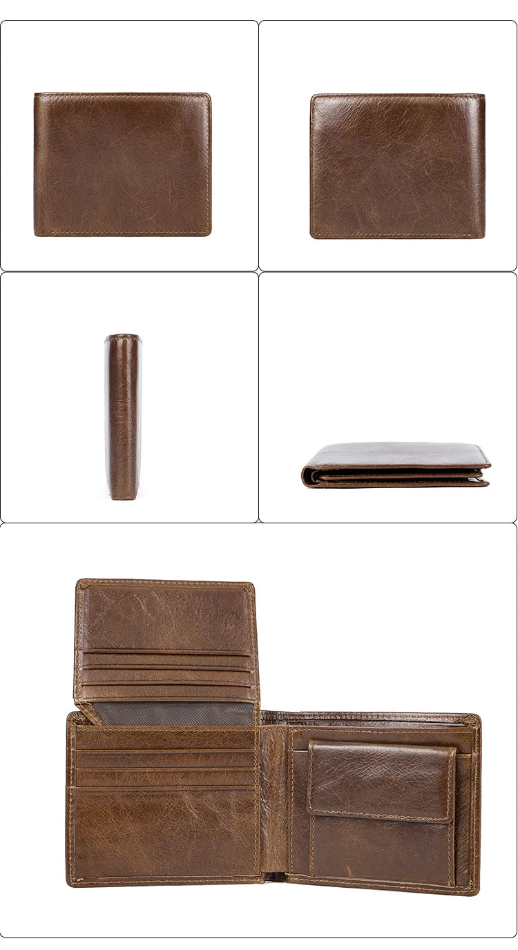 WESTAL RFID Men's Wallet Luxury Purse For Men Designer Wallet Men's Coin Purse Credit Card Holder Wallet For Men Money Bags 7313