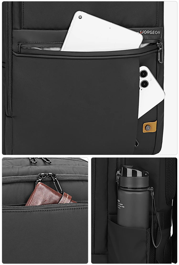 Large-capacity student backpack, casual backpack, Oxford material, new men's backpack, simple multi-functional bag