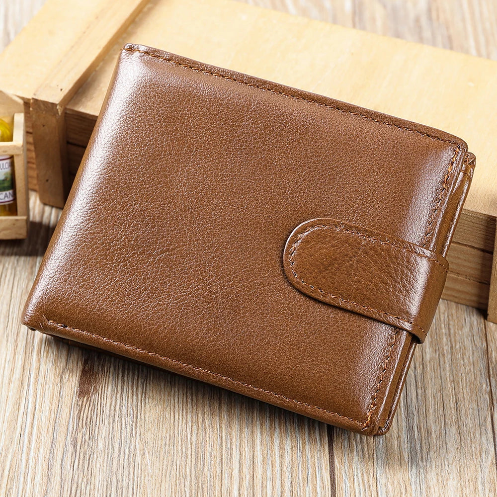 WESTAL RFID Designer Wallet Men Genuine Leather RFID Wallet Front Coin Pocket Purse Money Bag Leather Card Holder Wallet for Men