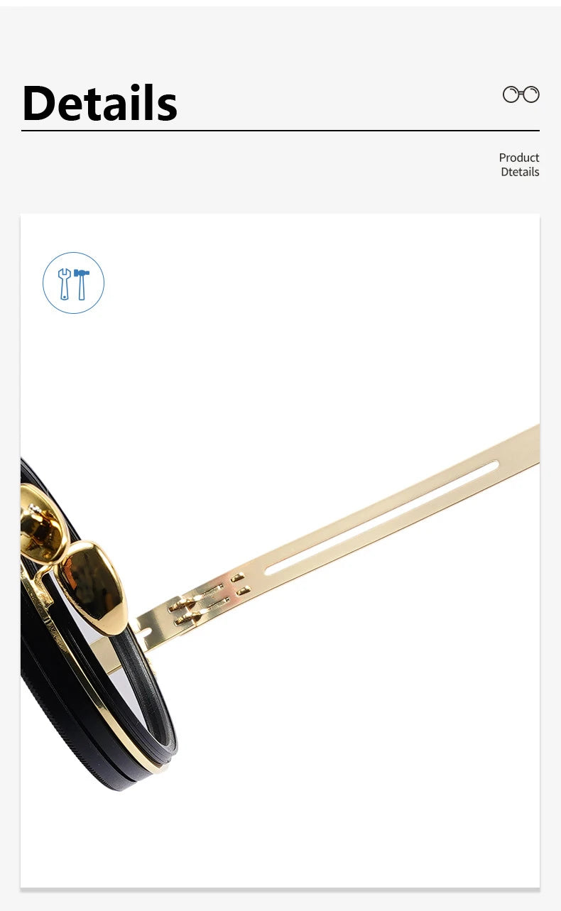 Polarized Round Sunglasses ND9 Adjustable Dimming Sun Glasses Men Women Retro Punk Men's Fishing Eyeglasses Outdoor Shades UV400