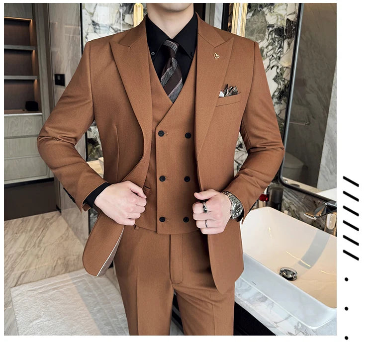 Men’s Slim-Fit Three-Piece Suit
