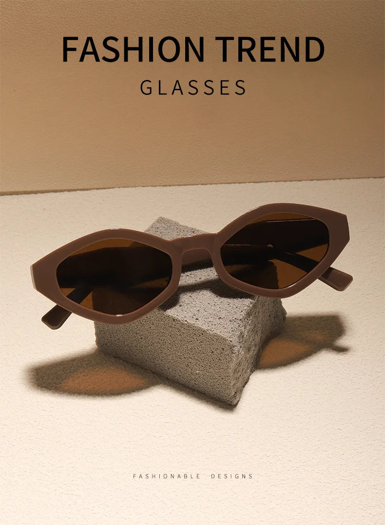 Vintage Cat Eye Sunglasses Women Men 2025 Brand Designer Fashion Goggle Sun Glasses Female Trends Shades Outside Eyewear UV400