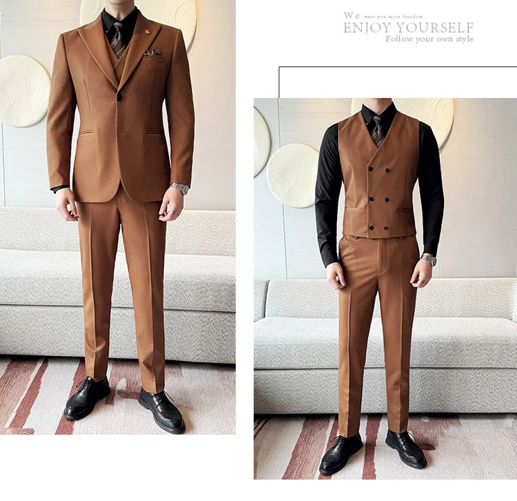 Men’s Slim-Fit Three-Piece Suit
