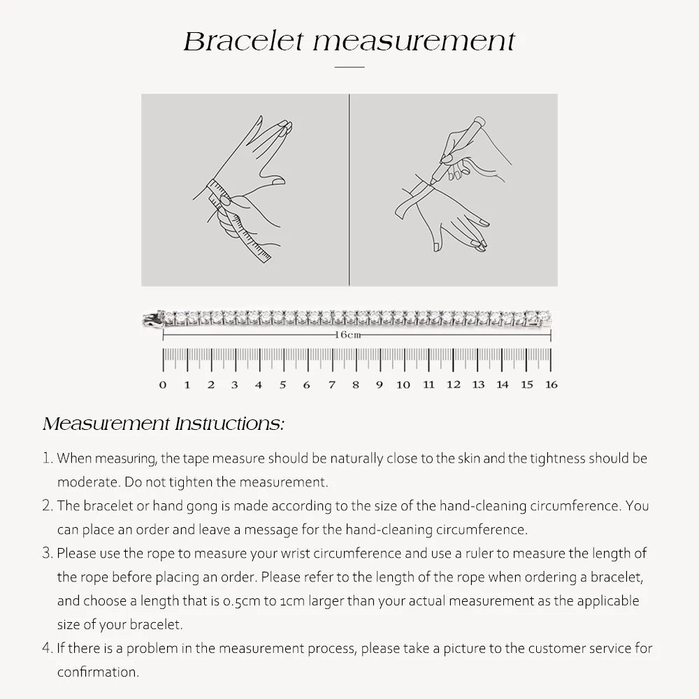 ATTAGEMS Round Cut 3mm Moissanite Tennis Bracelet 925 Sterling Silver Gold Plated Women Men's Bracelet Engagement Luxury Jewelry