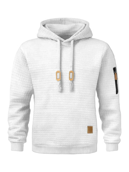 Moletom Casual Waffle com Capuz