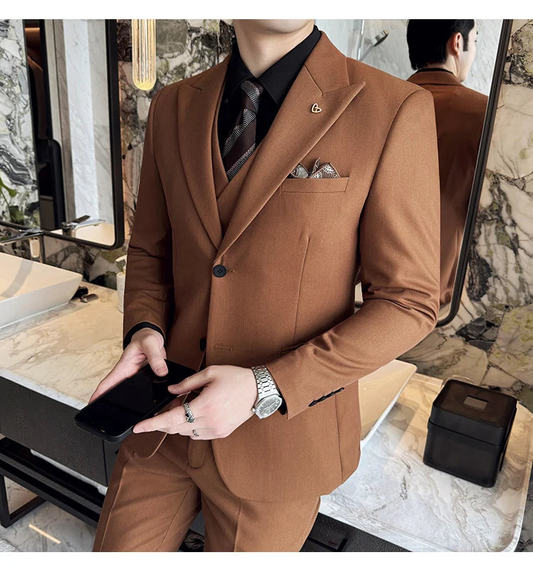 Men’s Slim-Fit Three-Piece Suit