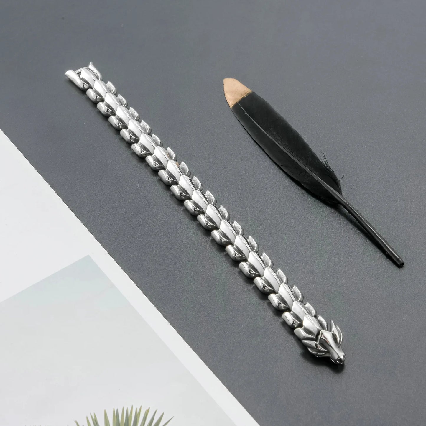 2025 Punk Style Men's Personality Creative Fashion Keel Chain Bracelet, Trendy Domineering Titanium Steel Bracelet