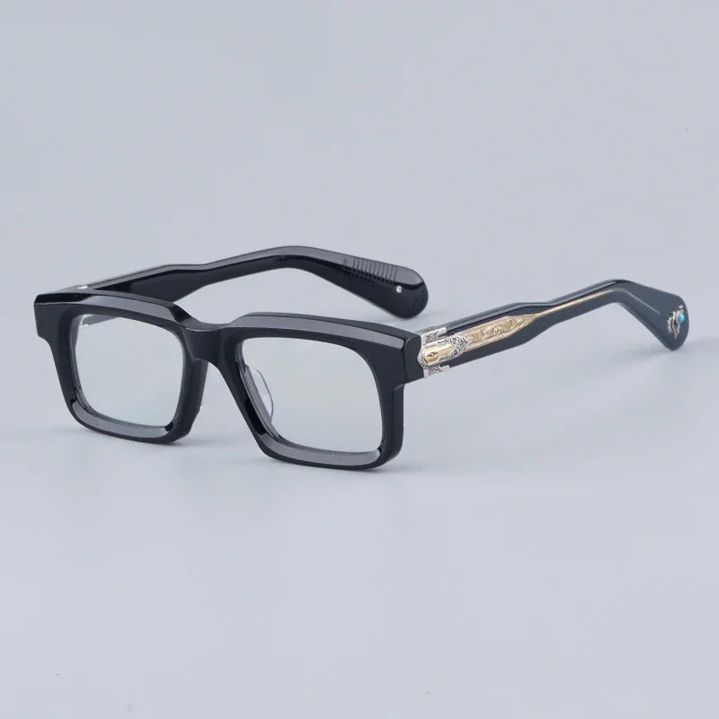 JMM BELVEDERE High Quality Rectangle Acetate Sunglasses Uv400 Men Designer Brand Handmade Vintage Eyeglasses with Case