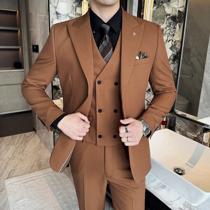 Men’s Slim-Fit Three-Piece Suit