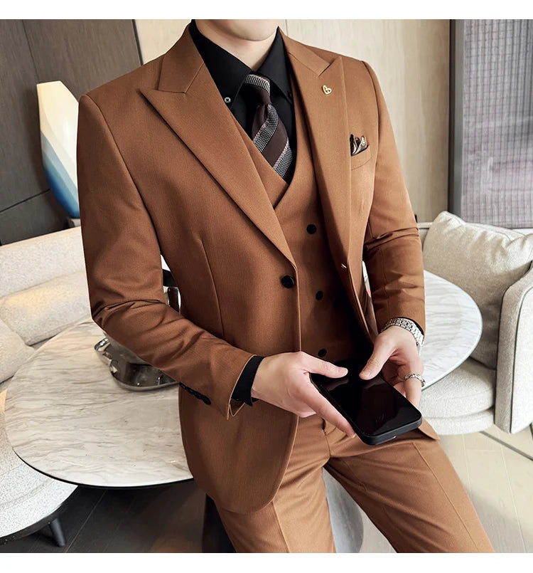 Men’s Slim-Fit Three-Piece Suit