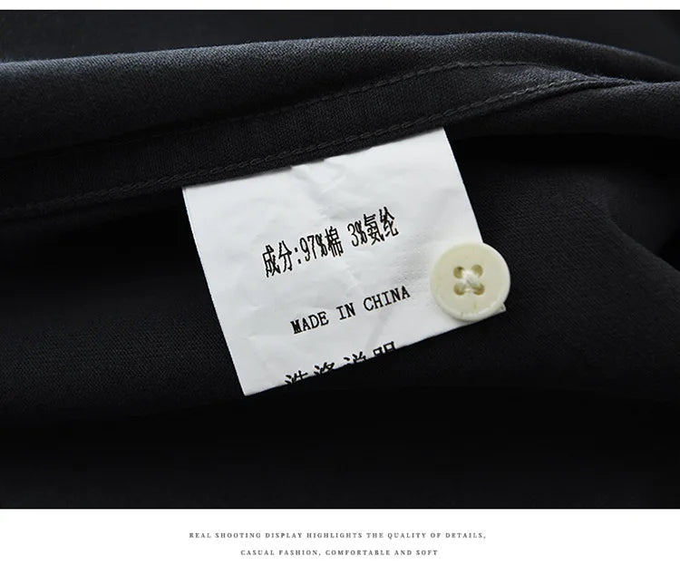 2025 Autumn New Casual Cargo Soft Cotton Long Sleeve Shirt for Men Clothing Versatile Streetwear CM7686