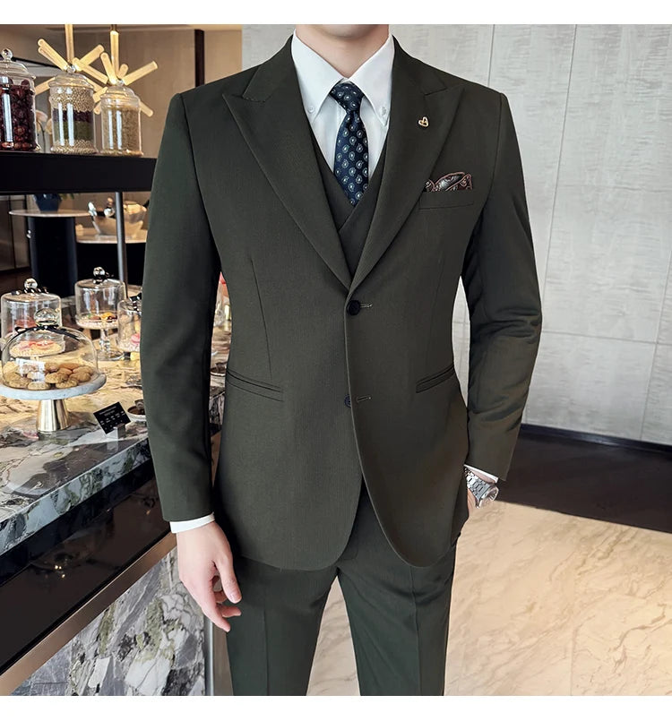 Men’s Slim-Fit Three-Piece Suit