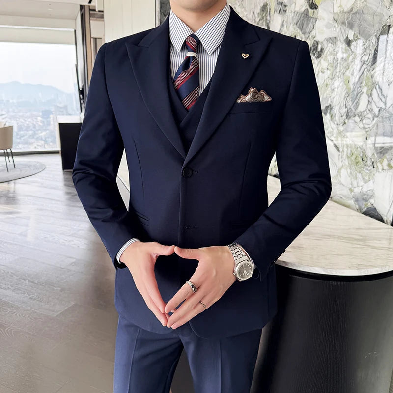 Men’s Slim-Fit Three-Piece Suit