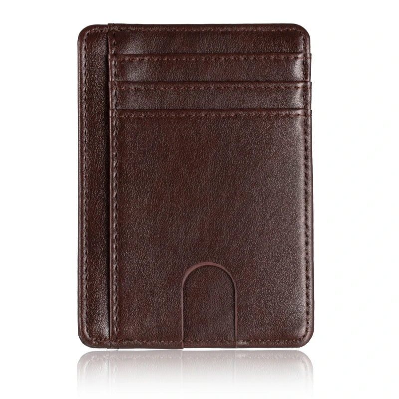 RFID Blocking Wallet Business Card Cover for Case Super Thin Men Leather Credit Card Holder