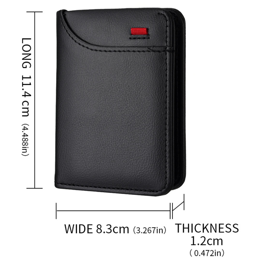1pc Men's Minimalism PU Leather Credit Card Wallet, Men's Fashion Soft Thin ID Card Holder, Slim Small Cards Cases Holder