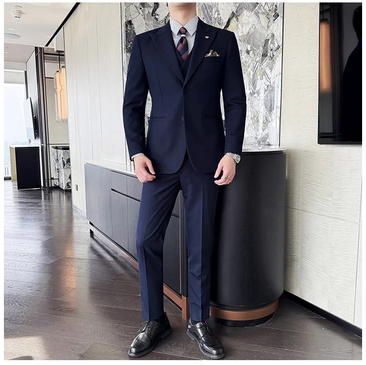 Men’s Slim-Fit Three-Piece Suit