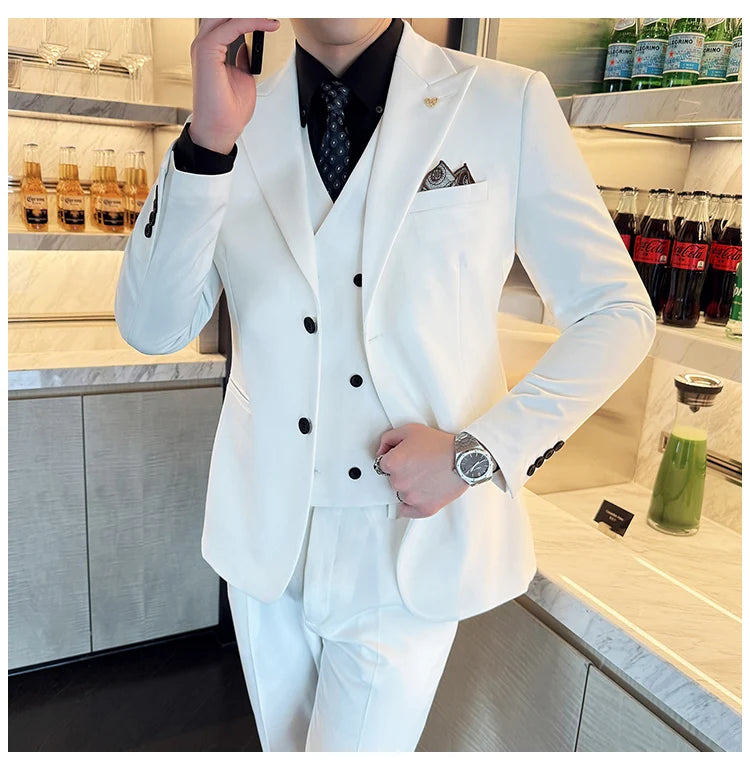 Men’s Slim-Fit Three-Piece Suit