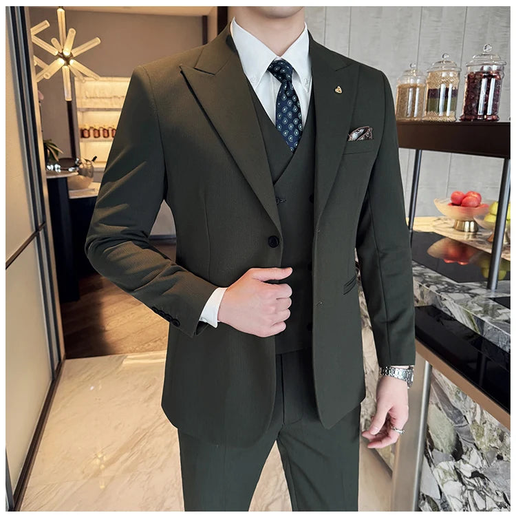 Men’s Slim-Fit Three-Piece Suit