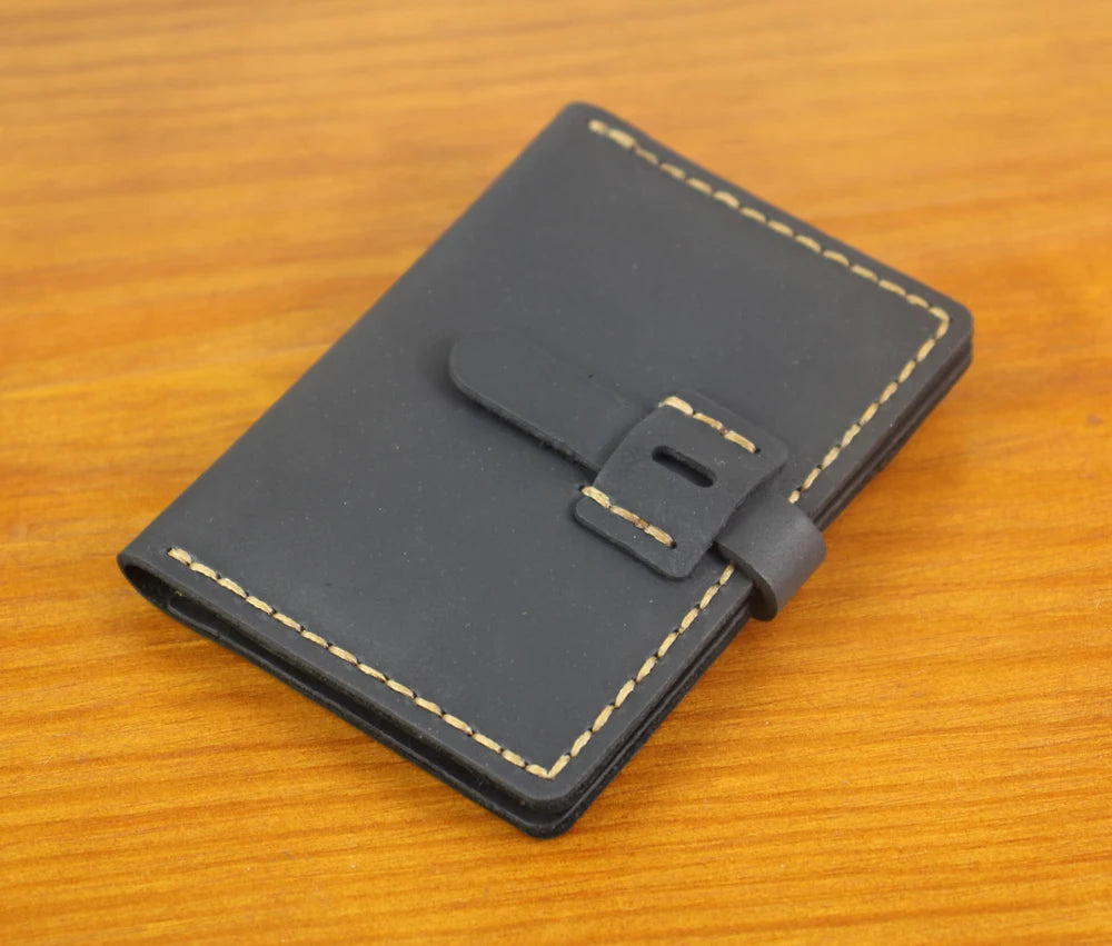 Luxury Handmade Genuine Leather Card Wallet Men Credit Card holder Women ID Sleeve Name Card Holder Cowhide Business Card Case