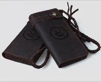 High Class Handmade Crazy Horse Genuine Leather Men's Wallet Purse Male Money Bag Short Multi-Card Wallet Money Clips MC-309