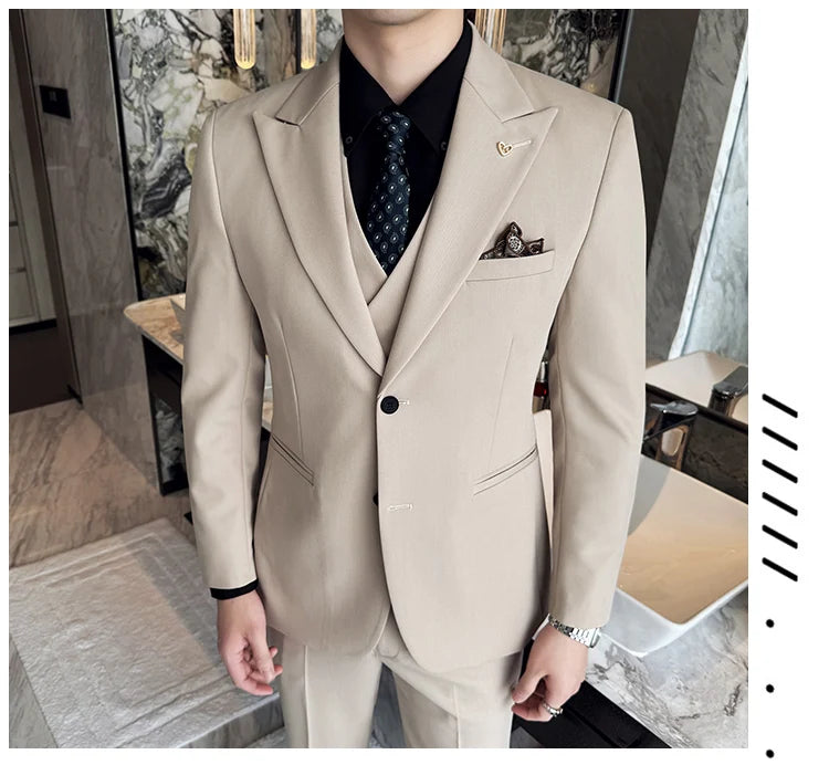 Men’s Slim-Fit Three-Piece Suit