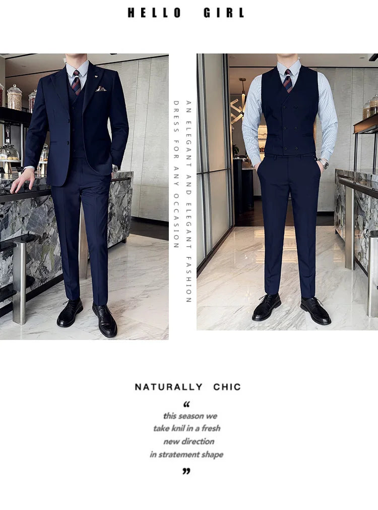 Men’s Slim-Fit Three-Piece Suit