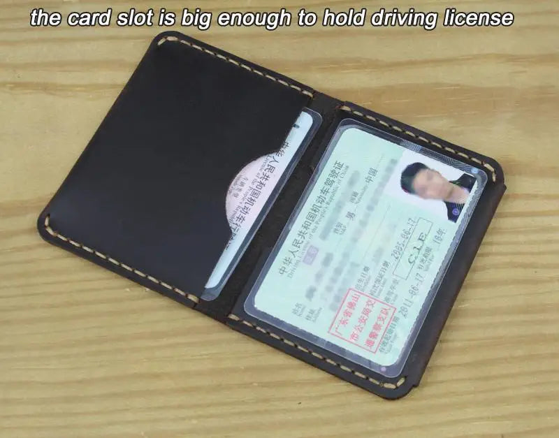 Luxury Handmade Genuine Leather Card Wallet Men Credit Card holder Women ID Sleeve Name Card Holder Cowhide Business Card Case